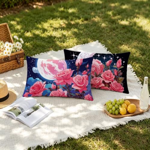Fundas Cojines Exterior Impermeable 40x80 Resisten Lluvia y Humedad Juego Almohadas Rectangular 3