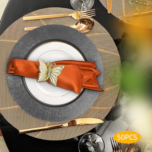 50 Platos Cargadores Redondos Negros de 13 pulgadas miniatura 4