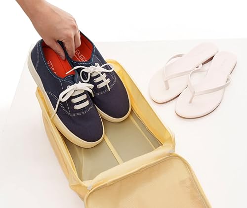 Miniatura 8 de RETROPICA Bolsa para zapatos, tiene capacidad para 3 pares de bolsas de zapatos con correa de carro, artículos esenciales de viaje, accesorios de