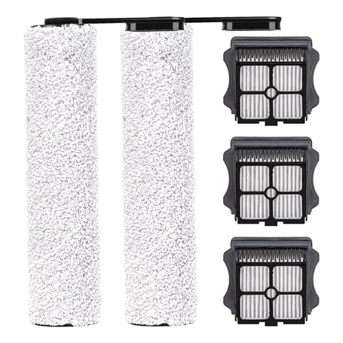 FWQDBE Replacement Brush Rollers and HEPA Filters Kit 5pcs?Compatible for Tineco Floor ONE S5/Floor One S5 Pro 2/ S5 Extreme Smart Vacuum Cleaner, uyfgiufg8ig