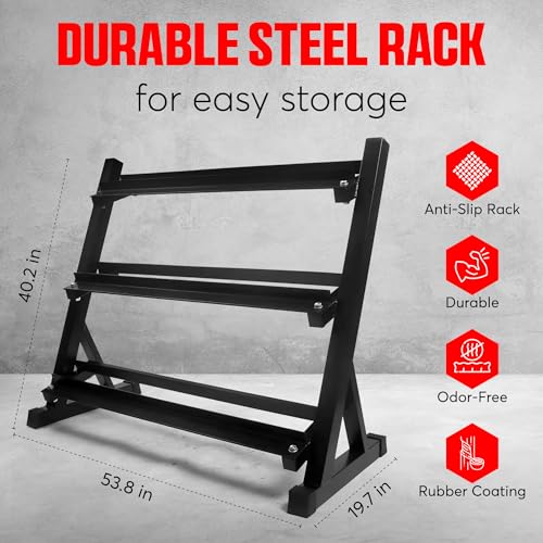 5-5060-LBS-Rubber-Hex-Dumbbell-Set-with-Rack-1012-Pair-550780-lbs-Weight-Set-for-Home-Gym-Strength-Training-Fitness-Center-Equipment-Black