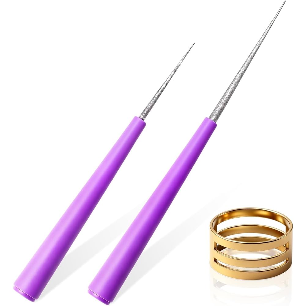 Jnchdghwa As Shown 2Pcs Jewelry Making Bead Reamer Tool With 1 Open Ring, Beadable Tipped Hole Enlarger For Beading Bead-Reamer-Tool