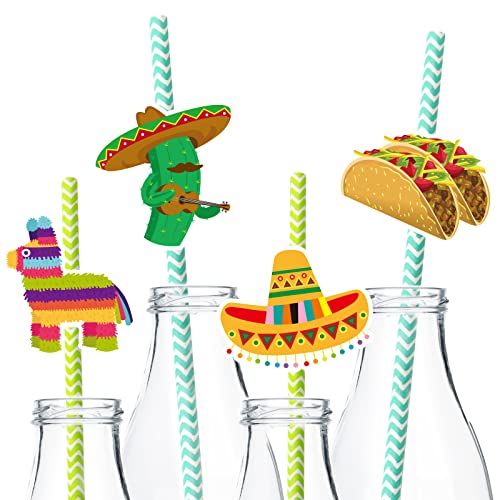 Set de 32 pitillos de papel decorativos para fiesta miniatura 1