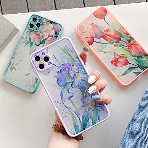FORKIS iPhone hoesje vintage bladeren bloem telefoonhoesje voor iPhone 12 14 11 13 Pro Max hoesjes voor iPhone X Xr Xs 8 7 Plus Se2 harde schokbestendige achterkant hoesje voor iPhone 13 Pro, roze Smhh 1 - Afbeelding 5