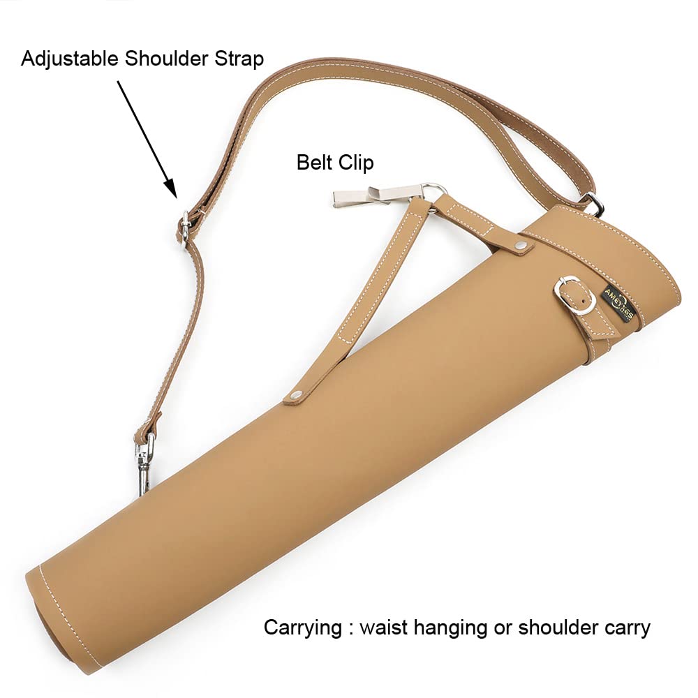 Carquois De Flèche Suspendu à La Taille SHARROW – Cuir PU, Réglable LH/RH, Capacité 20 Flèches, Pour Arc Classique Et Longbow