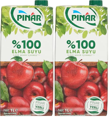 Pınar Meyvesuyu Saf Elma 1 Lt 2li paket