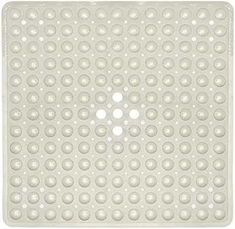 ENKOSI Tapete de ducha cuadrado antideslizante de 21 x 21 pulgadas, tapete de ducha antideslizante para ducha para personas mayores, tapete de ducha