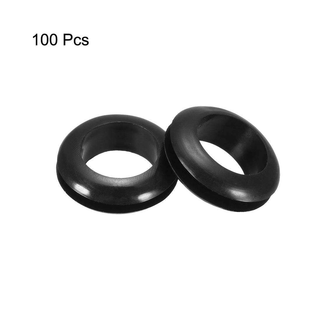 Uxcell 2-Pack Rubber Grommets – 60mm ID, 70mm Drill Hole, Double-Sided Hollow Firewall Wire Protector, Black