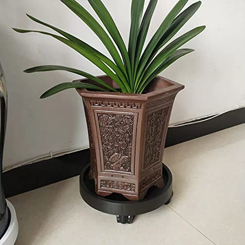 Wanderingdonkey 14 Inch Heavy Duty Plant Caddie With Wheels,Rolling Plant Stand Pot Trolley,Wheeled Planter Saucer Tray,Potted Flower Mover Dolly With Casters Round Coaster For Indoor Outdoor thumb #7
