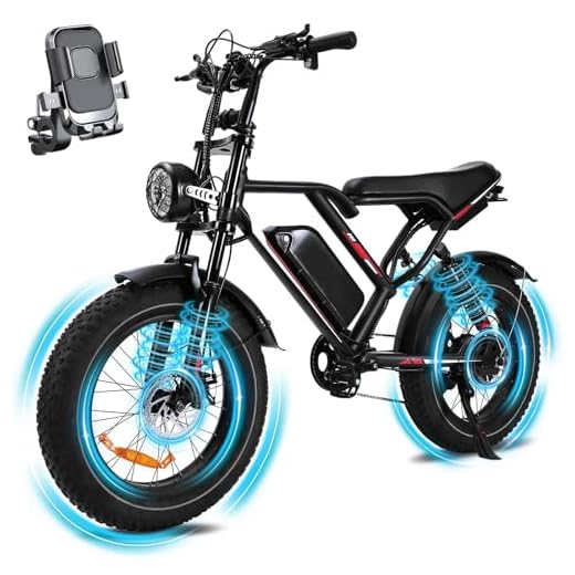 Bicicleta EléCtrica, Potente Motor, Doble SuspensióN 50,8CM NeumáTico, 48V 17.5Ah, AutonomíA De 50KM, Adecuada para Ebike para Adultos De CercaníAs Y Todoterreno, 150KG con Una Carga MáXim(Negro)