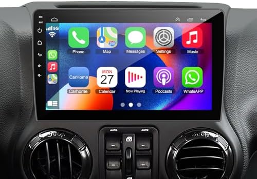 Autoradio Touchscreen 10.2 Pollici Per Jeep Wrangler JK 2007-2018 E Dodge Ram 2009-2012 Con Wireless Apple Carplay E Android Auto