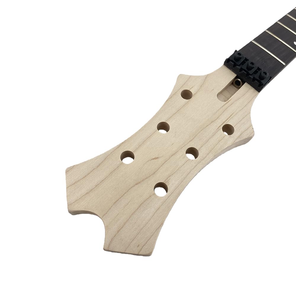 Kit fai da te per chitarra elettrica Conboxus stile X con corpo e manico solidi, kit chitarra elettrica a 24 tasti da 648 mm set completo di accessori per chitarra per principianti regalo per liutaio