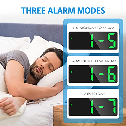 Upgraded Ankilo Digital Clock, Led Alarm Clock For Bedroom, Electronic Desktop Clock With Temperature Display, Adjustable Brightness, Voice Control, 12/24H, Small Clock For Bedroom(No Battery＆Adapter) #TOP4