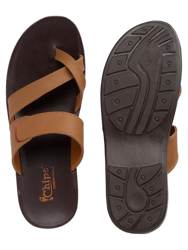 Image of Chips Men's BLACK Lightweight Slip-on Sandal Casual (HR91)
