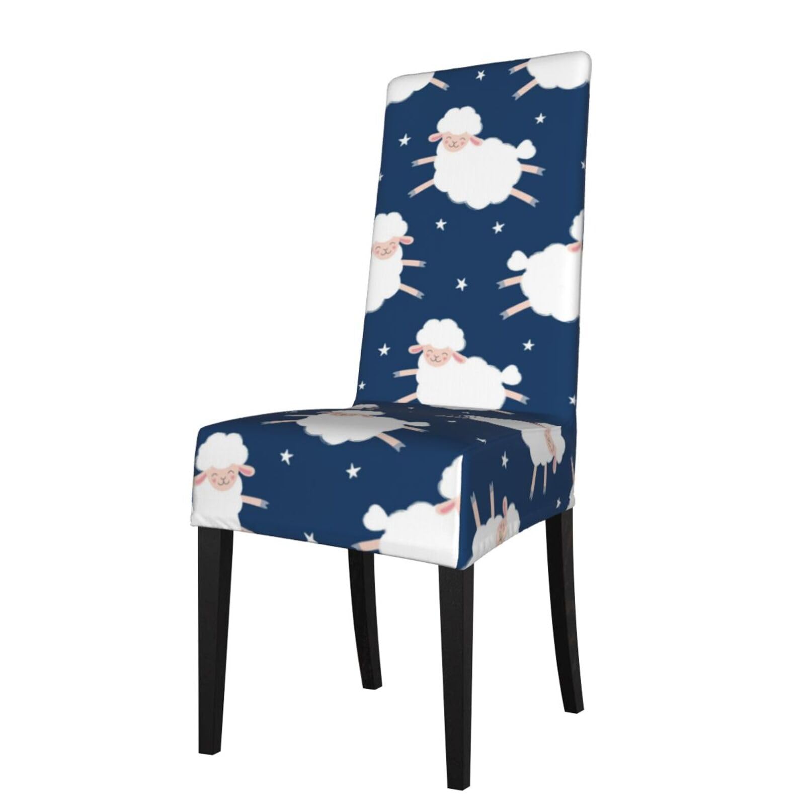 Lkymoh As Picture Sheep On A Starry Sky, Chair Covers Stretch Chair Slipcovers For Dining Room, For Party Pet Protection Universal Fit Soft Polyester