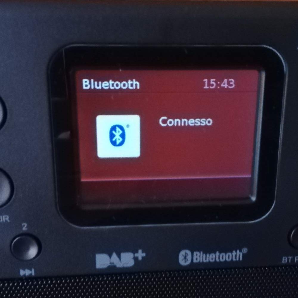 Majestic RT 197 DAB - Radio DAB/DAB+/FM, Bluetooth, Display LC, Ingresso AUX-IN, uscita cuffie, sveglia 2 allarmi 3 suonerie