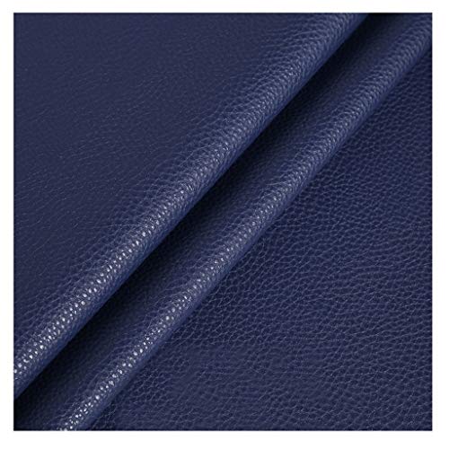 Tissu en similicuir haut de gamme bleu grainé pour maroquinerie chic