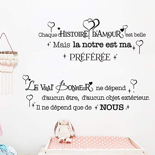 2pcs Pegatinas Citas Inspiradoras Pared de Francés Vinilos Frases Motivadoras Letras Stickers...