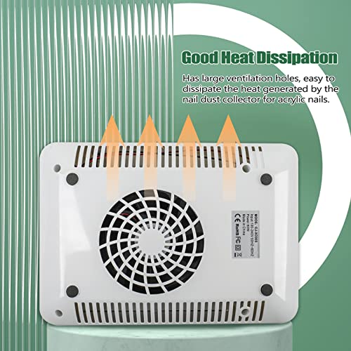 Extractor de polvo para uñas BQAN 60w con lámpara y filtro miniatura 4