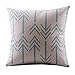 DECORLUTION Cotton Linen Decorative Throw Pillow Case Cushion Cover ( Retro Blue Bold Arrows) 18"X18"