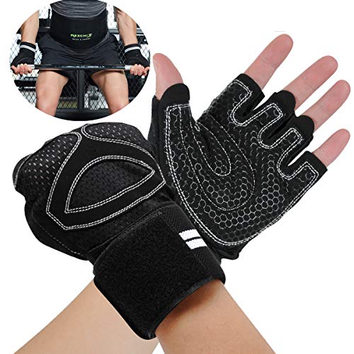 COTOP trainingshandschoenen voor mannen en vrouwen, trainingshandschoenen met elastische polsbandondersteuning, volledige palmbescherming voor gewichtheffen, trainen, fitness, ophangen, pull-ups, fietsen