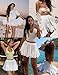 Avidlove Women's Pleated Skater Skirt Basic Casual Ruffles Flared Mini Skirts Beach Vacation Clothes forwomen (White,M)