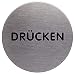 Produktbild Durable Türschild Picto rund (Drücken, 65 mm) metallic silber, 490061