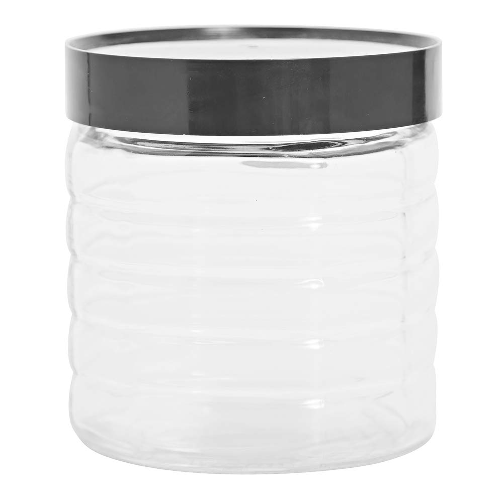 Ambrosia Connect Canister 900ml Navy Glass Jar with Plastic Screw On Lid