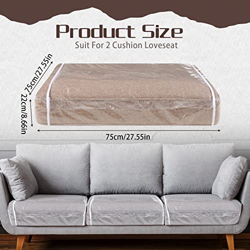 2 Piece Individual Clear Plastic Sofa Covers Pvc Waterproof Couch Covers For Pets Couch Protector Seat Cushion Covers Sofa Seat Slipcover Couch Slip Covers Furniture Covers For Against Cat Dog Clawing #TOP1