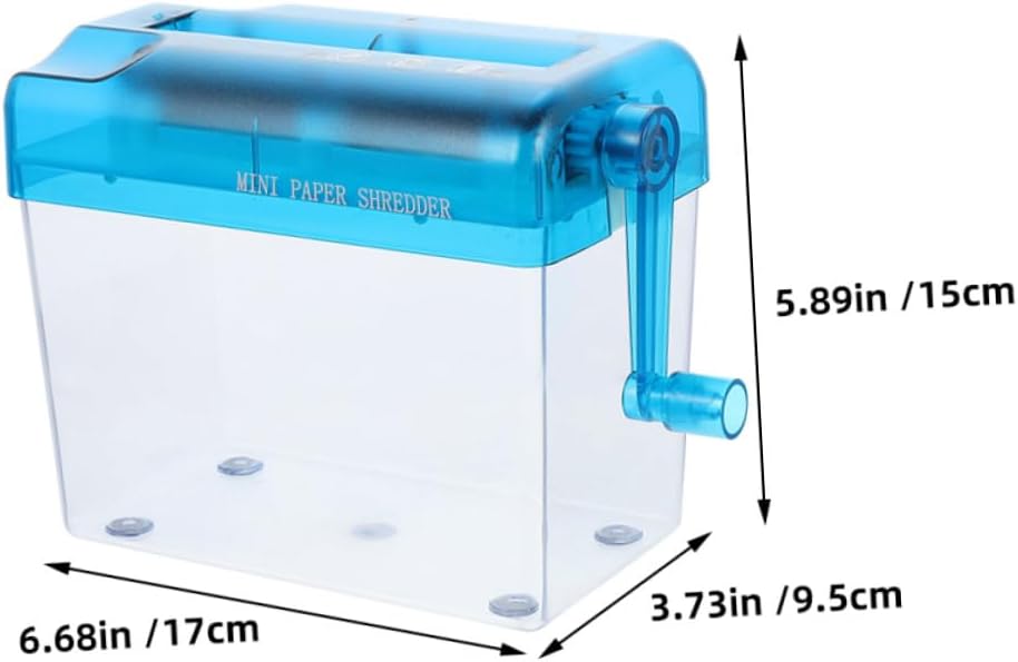 Gadpiparty 2pcs Portable Manual Paper Shredder Handheld for Home Office, Mini Desktop Document Shredder with Hand Crank, Suitable for A6 Paper Cutting and File Disposal
