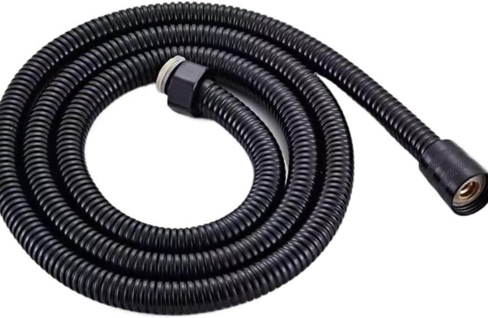 Gkirqvpe Svart Shower Hose, Shower Hose G1/2 1.5M Length 1.5Cm Diameter Stainless Steel Multicolor
