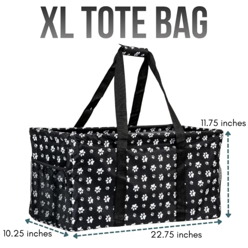 Image of Extra Large Utility Tote Bag - Oversized Collapsible Pool Beach Canvas Basket