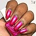 Gamma - neon pink iridescent flakie nail polish by Cupcake Polish
