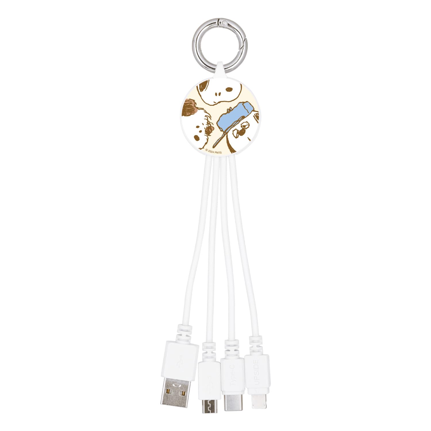 グルマンディーズ(Gourmandise) Gourmandies SNGG-57D Peanuts Multi Charging Cable Sibler