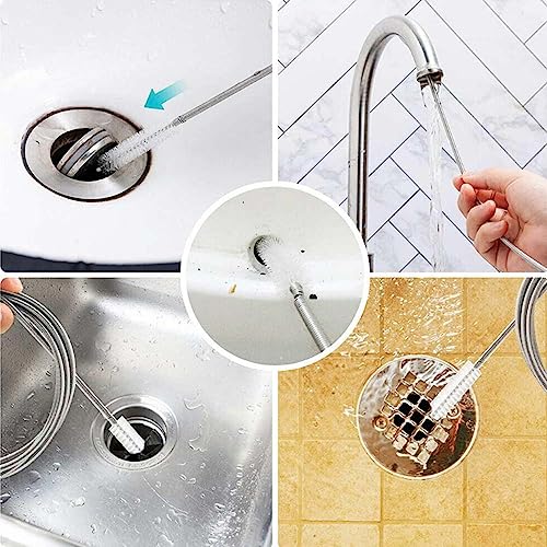 Cleaning Brush Flexible Drain Brush Pipe Cleaner with Extra Long Nylon Flexible Tube Cleaning Brush Fridge Cleaning Tool (1.5 M) - Thumbnail 6