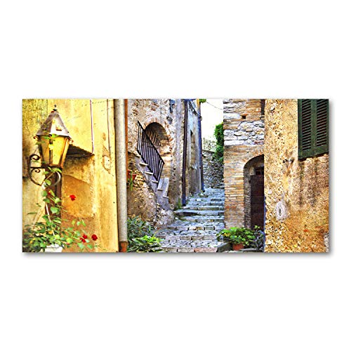 Crédence en verre de sécurité trempé beige 100x50cm style architecture