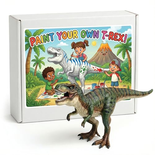 Image of Unscroo DIY 3D Model Painting Kits - Dinosaurs, Ice Age Animals & Unicorns - 3D Printed Art & Craft Hobby Gift for Kids, Teens & Adults - Return Gift Sets (T-Rex Single)