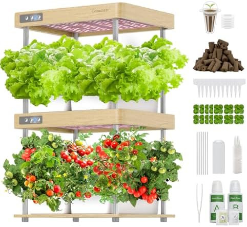 GROWNEER HydroEasy1.0 Indoor Hydroponics Growing System, 32-Pod D...