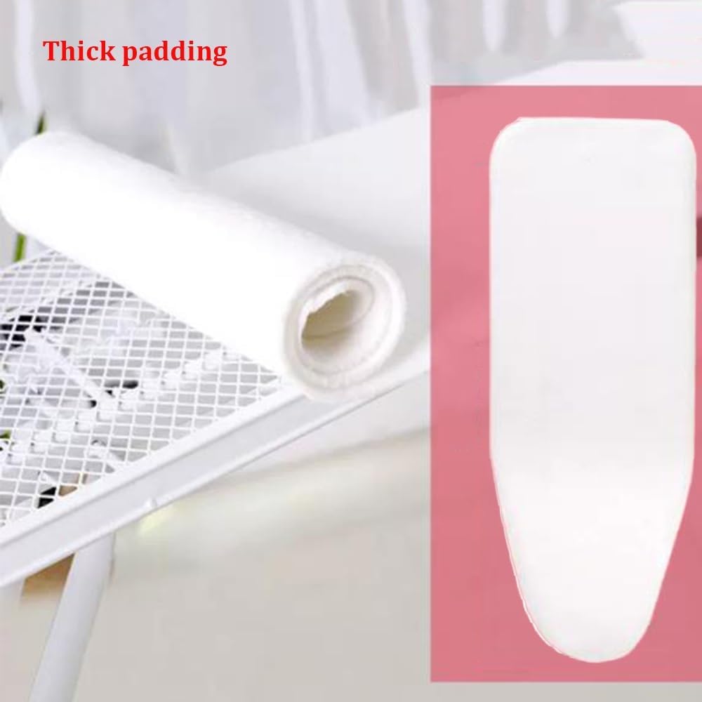 Ironing Board Cover and Pad 12x36 12x38 Inch Cotton Ironing Board Pad, Iron Board Cover Adjustable, Iron Board Replacement Cover Elasticated(Grey,12x36 inch(30x90 cm))