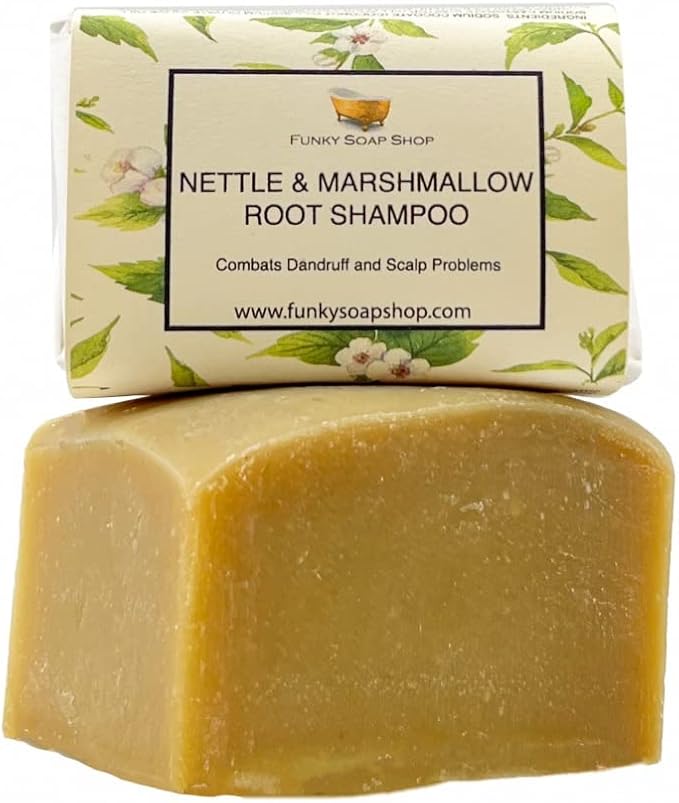 Funky Soap Nettle & Marshmallow Root Shampoo Bar 100 Natural Handmade
