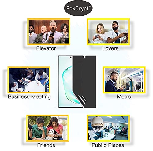 Filtre de confidentialité anti-espion Foxcrypt protégeant le Samsung Note 10+ Plus - 2