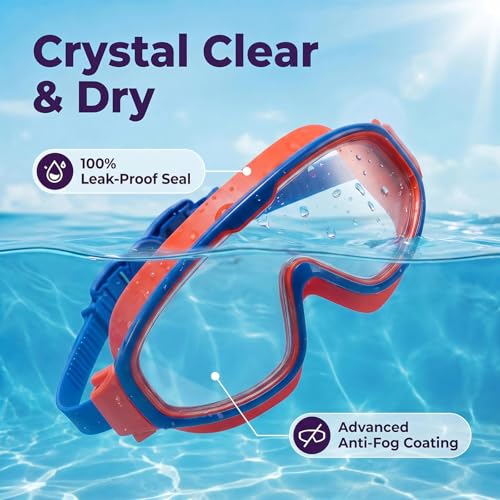 Image of Swim Goggles for Kids 6-12, Wide View Anti-Fog UV Protection No Leaking,Boys Girls Youth Swimming Goggles