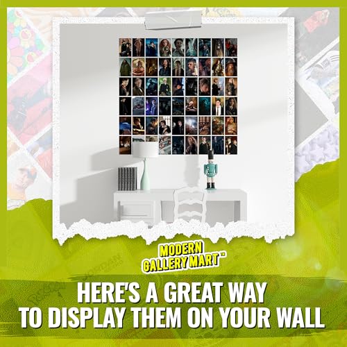 Image of MODERN GALLERY MART Pack of 54 Harry Potter Wall Collage Kit Posters - 4 x 6 Inches Posters for Wall Decoration - Wall Art For Bedroom, Office, Living room, Dorm room - Glue Dots Included