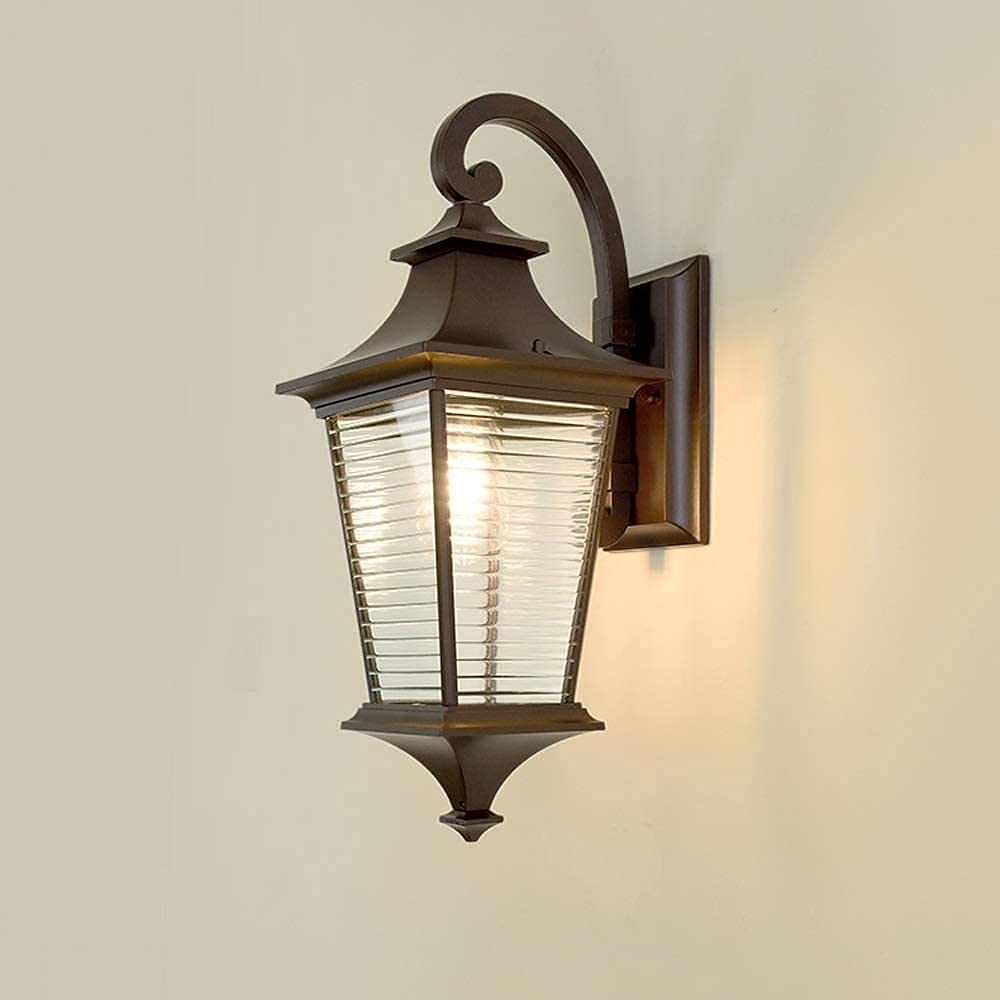 Lanterne applique murale étanche E27 luminaire extérieur rétro noir