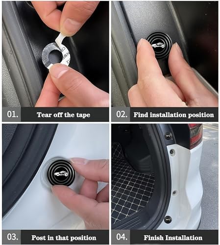 Image of Kidoca Car Shock Absorber Door Guard Protector Rubber Pads & Accessories, Innovative Auto Gadgets Hyryder, Innova, Hycross, Fortuner, Rumion, Glanza, Camry, Hilux, Etios, Corolla