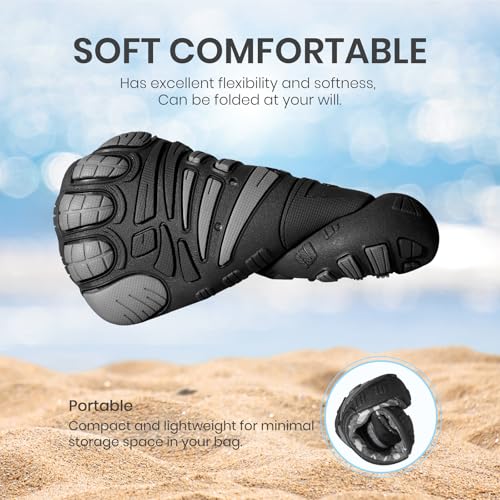 Image of SEEKWAY Barefoot Water Shoes for Kids - Wide Toe Box and Quick-Dry Sand Shoes Toddler for Hiking Swim Beach Pool Kayak Sport Accessories, Camping Essentials Non-Slip for Boys Girls Sizes