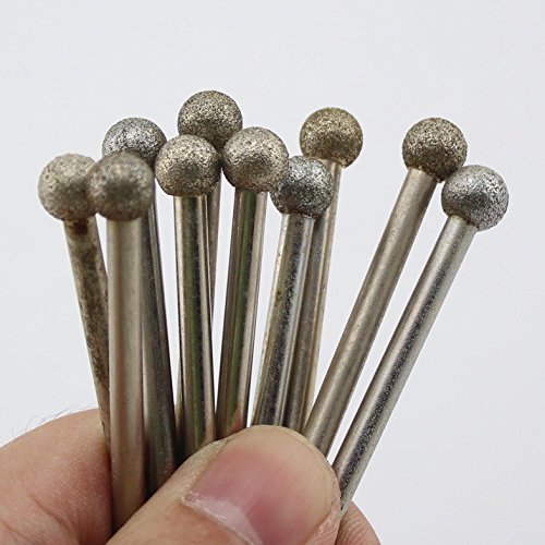 Puntas de diamante bola 8mm pack 10 piezas miniatura 3