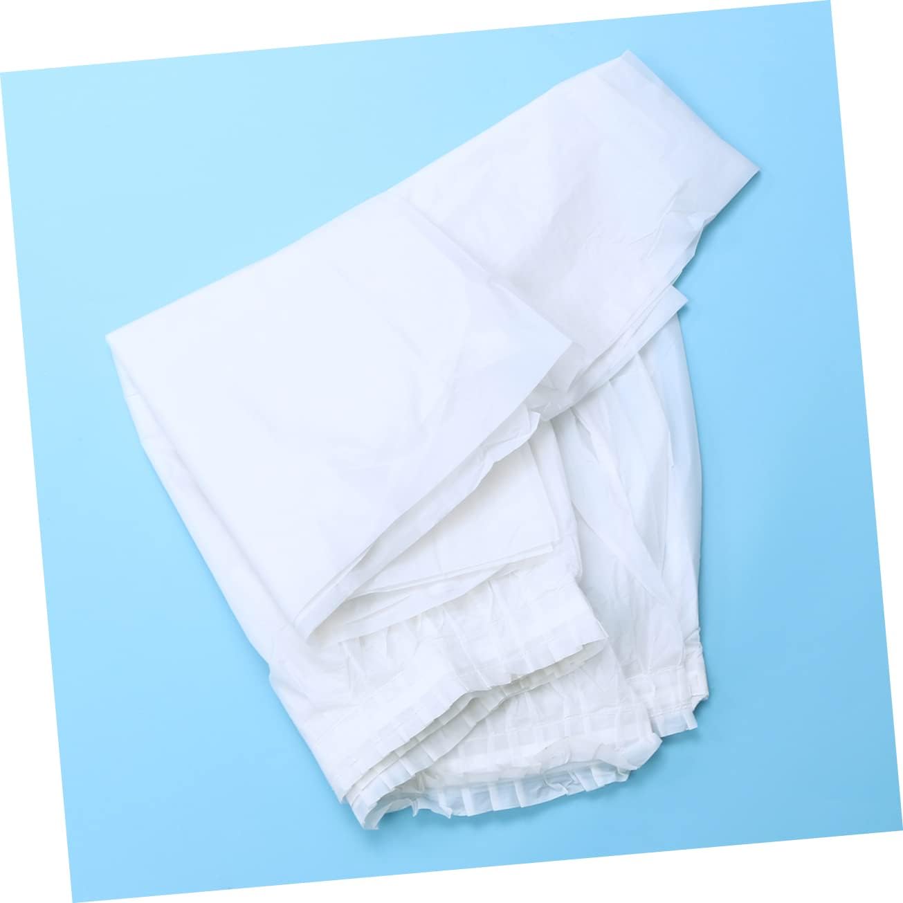 Disposable Plastic Table Skirt for Parties and Weddings White PEVA