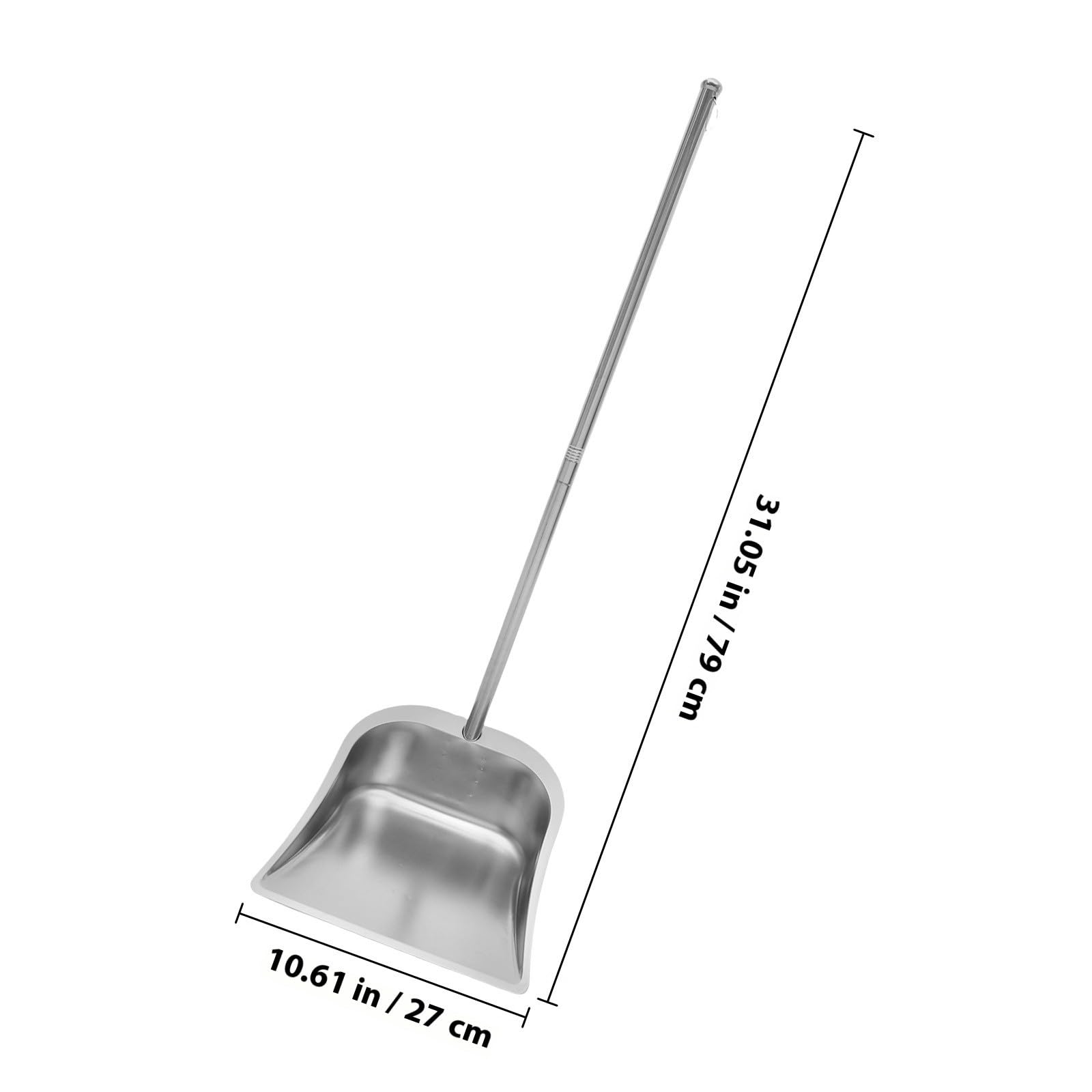 Kit Manche Pratique à Poussière Pelle en Acier Inoxydable et Balai Résistance à L'usure et Rangement Facile Ménage Intérieur
