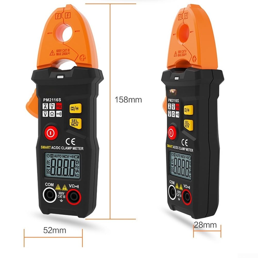 Digital Stromzange AC DC 100A Auto Range NCV | AC/DC für strom bis 100A, Auto Range Funktion, präzise Messwerte, ideales Werkzeug für Profis
